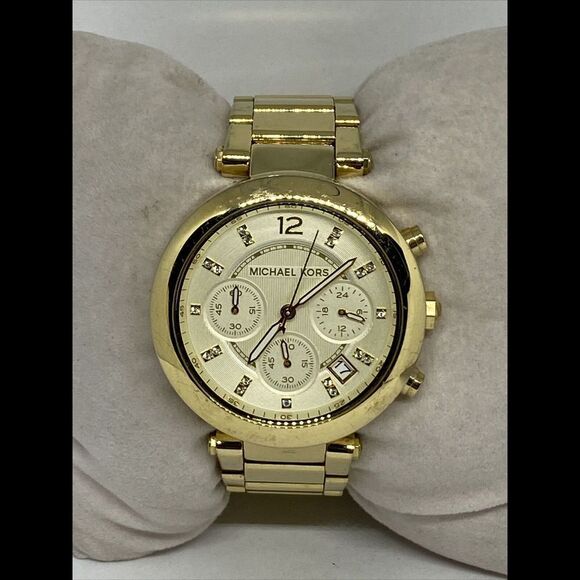 Michael Kors Parker MK5701 Women's Gold Stainless Steel Analog Dial Watch MP891 - Picture 3 of 12